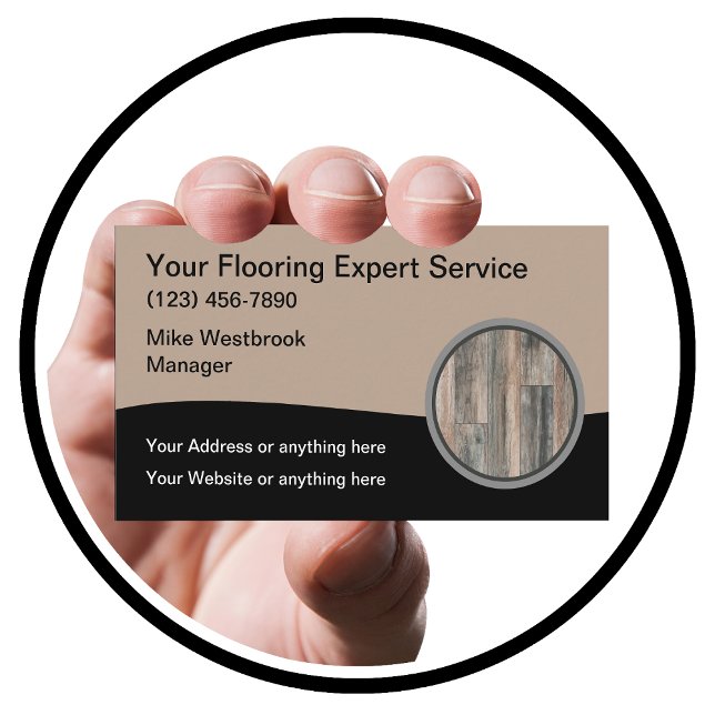 Floor Cleaning Service Installation Business Card (Creator Uploaded)