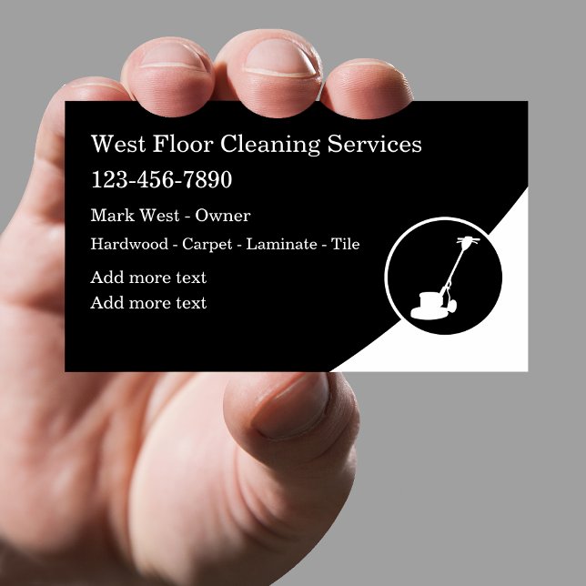 Floor Cleaning Services Modern Business Card (Creator Uploaded)