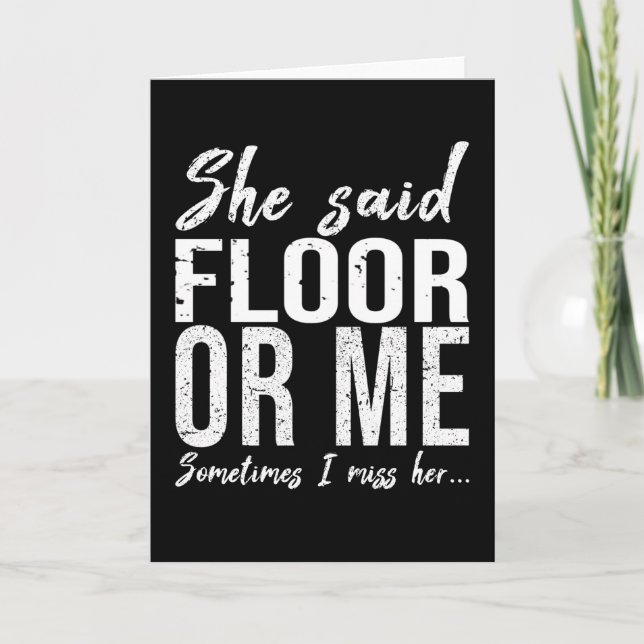 Floor (Gymnastics) funny gift idea Card (Front)