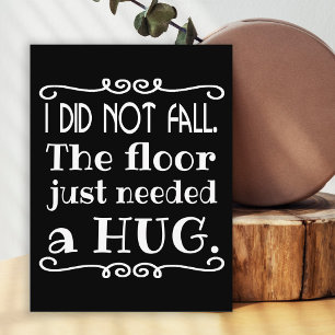 Floor Hug Funny Postcard