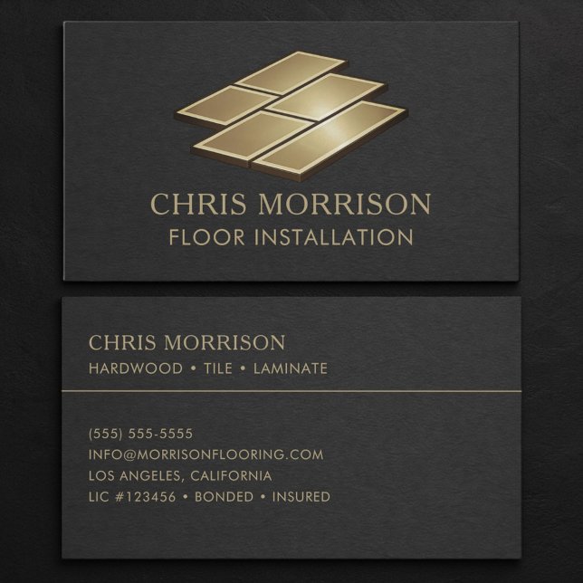 Floor Installation Professional Business Card (Creator Uploaded)