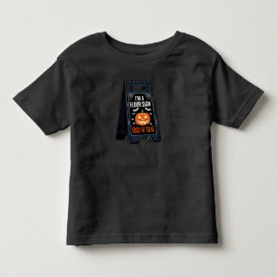 floor sign trick or treat costume black toddler T-Shirt