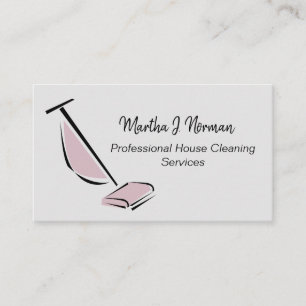 Floor Sweeper Print House Cleaning Service Business Card