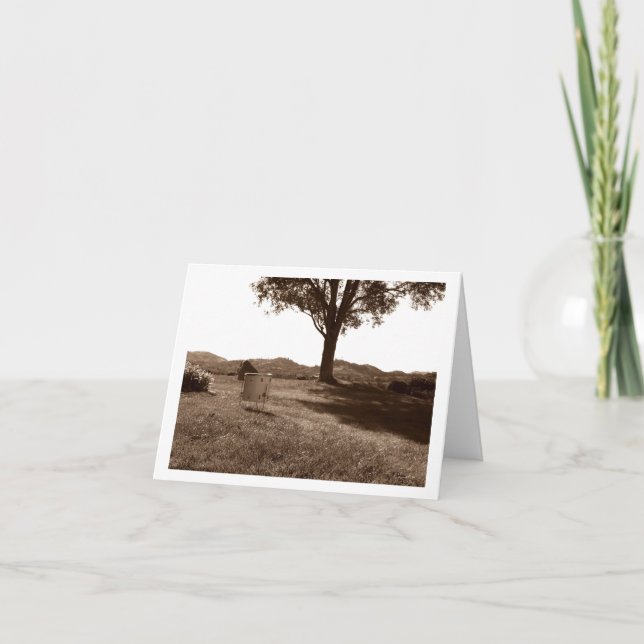 Floor Tom White Drum Blank Note Card (Front)