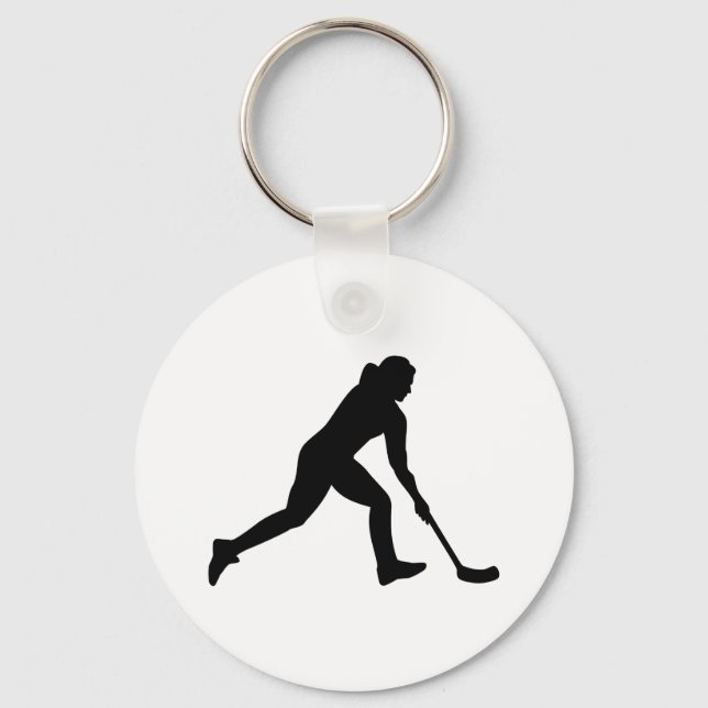 Floorball woman key ring (Front)