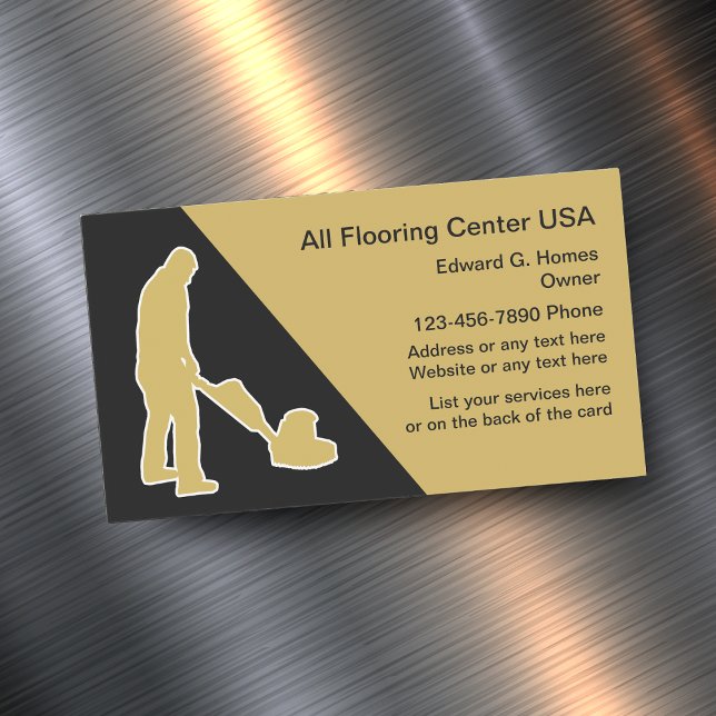 Flooring And Floor Cleaning Magnetic Business Card (Creator Uploaded)