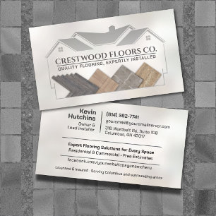 Flooring Contractor - Floor Installation Services Business Card