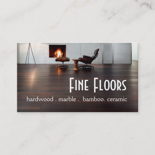 Flooring Hardwood Marble Construction Business Card (Front)