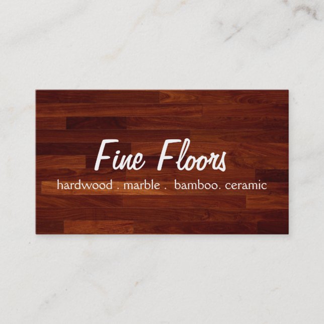 Flooring Installation Hardwood Marble Construction Business Card (Front)