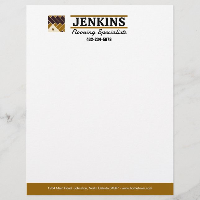 Flooring Installation Professional Custom Letterhead (Front)