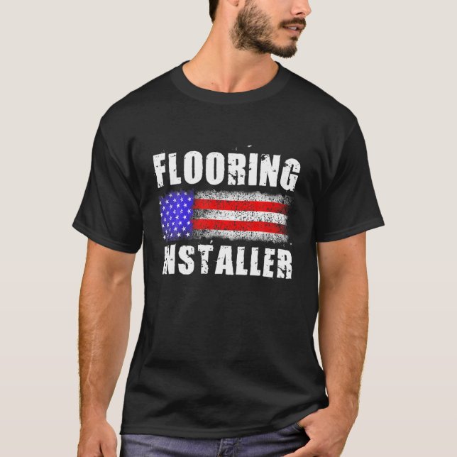 Flooring Installer Contractor Floor Installation T-Shirt (Front)