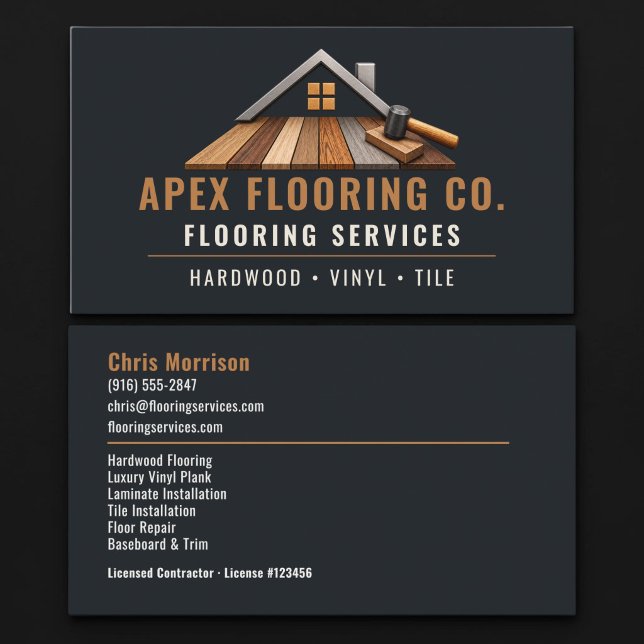 Flooring Professional Services Business Card (Creator Uploaded)