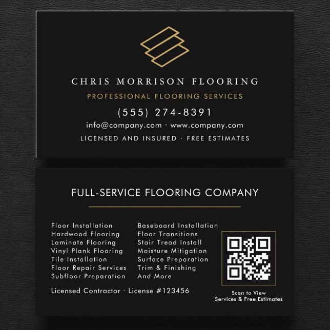 Flooring QR Code Business Card (Creator Uploaded)