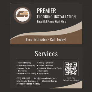 Flooring QR Code Professional Business Card