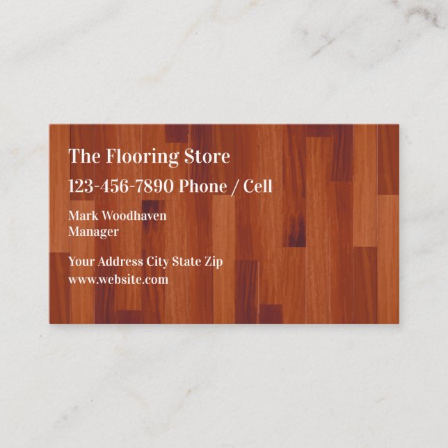 Flooring Services Business Cards (Front)