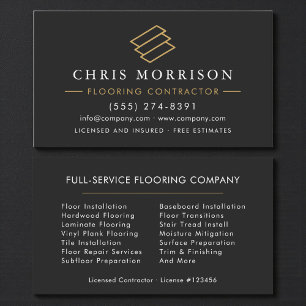 Flooring Services Floor Contractor Business Card