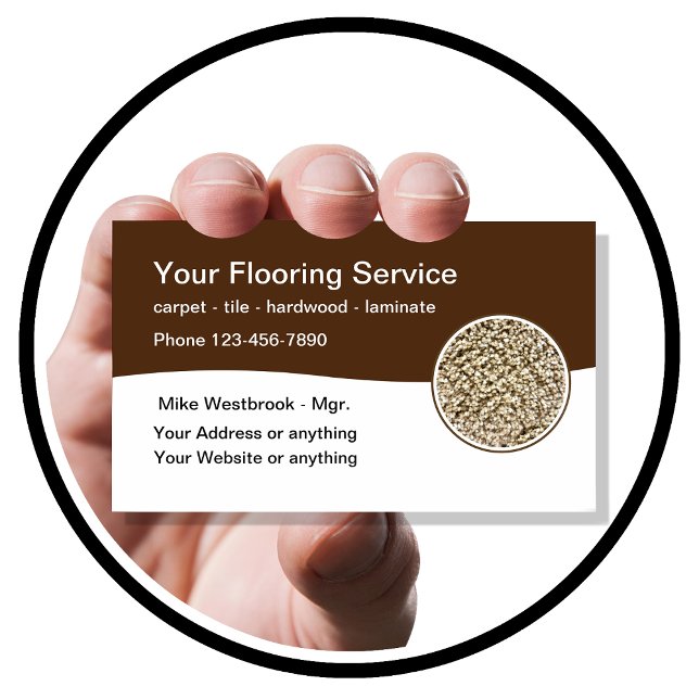 Flooring Services Modern Business Cards (Creator Uploaded)