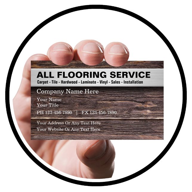 Flooring Services Wood Look Art Background Business Card (Wood Flooring Business Cards)