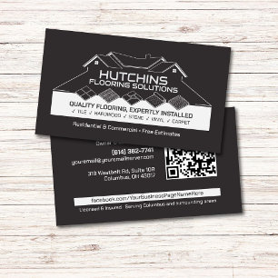 Flooring Solutions Tile Hardwood Stone Vinyl  Business Card