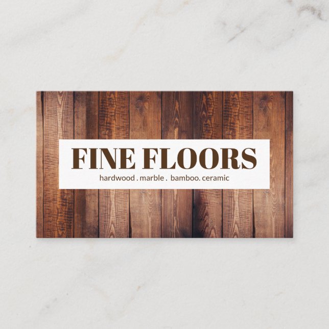 Floors Flooring Installation Company Business Card (Front)