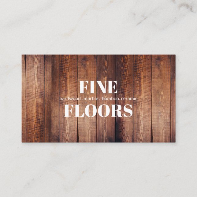 Floors Flooring Installation Company Business Card (Front)