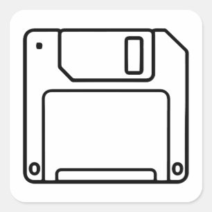 Floppy Disc Computer Sticker