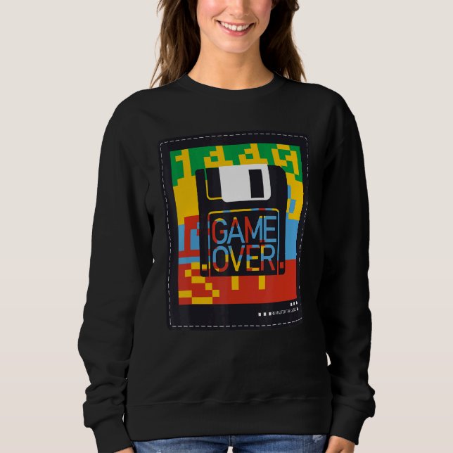 Floppy Disc Gaming Geek Retro Computer Storage Dis Sweatshirt (Front)