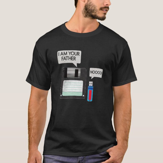 Floppy Disc I Am Your Father Usb Stick No Geek Com T-Shirt (Front)