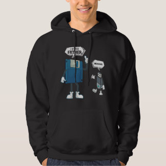 Floppy Disc USB Father And Son Funny Nerd Geek Com Hoodie