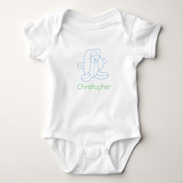 Floppy Ear Rabbit Baby T-Shirt Bodysuit (Front)
