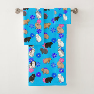 Floppy eared Rabbits Bath Towel Set