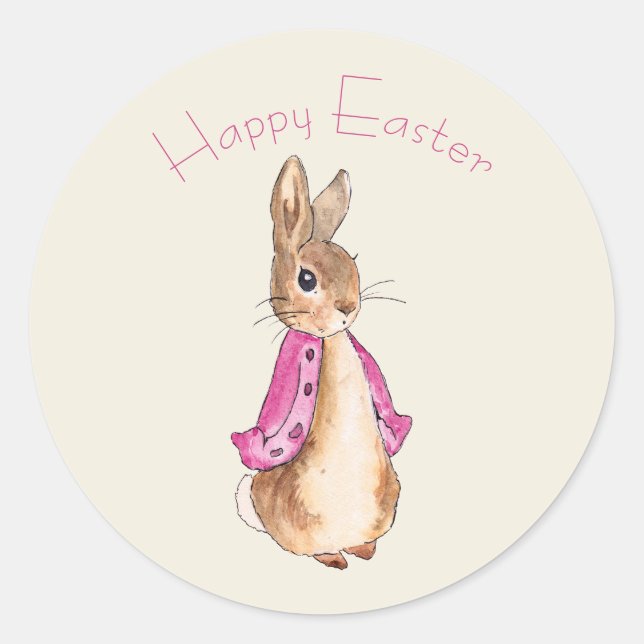 Flopsy Beatrix Potter the Easter bunny rabbit Classic Round Sticker (Front)