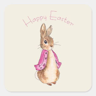 Flopsy Beatrix Potter the Easter bunny rabbit Square Sticker
