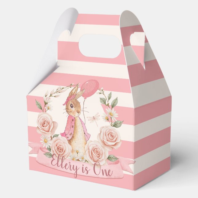 🐰🌸 Flopsy Bunny Party Favor Boxes  (Front)