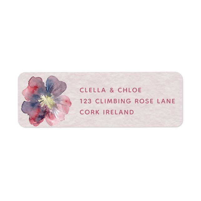 Flor Ever Wedding Return Address Envelope Label (Front)