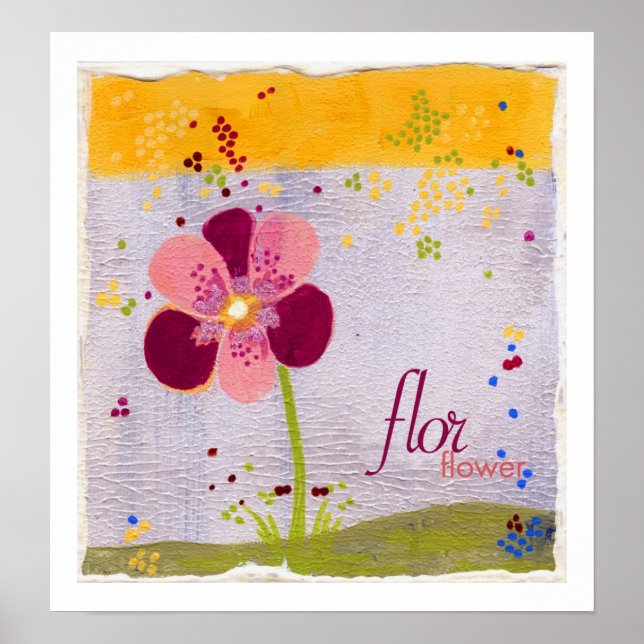 flor : flower Bilingual Print (Front)