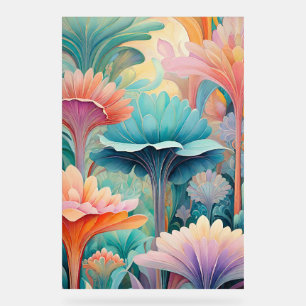 Flora 2 Floral Pastel Acrylic Sign