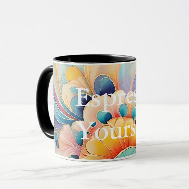 Flora 3 Floral Pastel Combo Mug (Front Left)