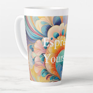 Flora 3 Floral Pastel Latte Mug