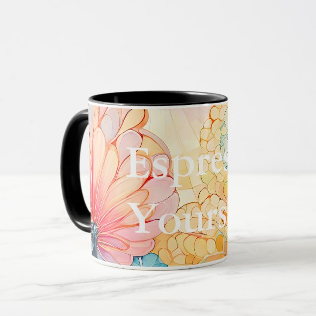 Flora 5 Floral Pastel Combo Mug (Front Left)