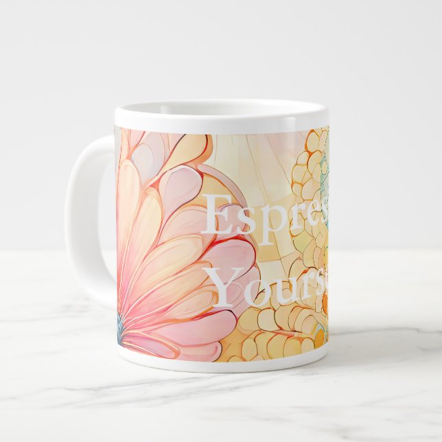 Flora 5 Floral Pastel Speciality Mug (Front Left)