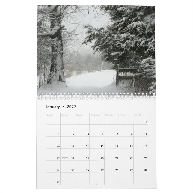 Flora and Fauna 2013 Calendar (Jan 2027)