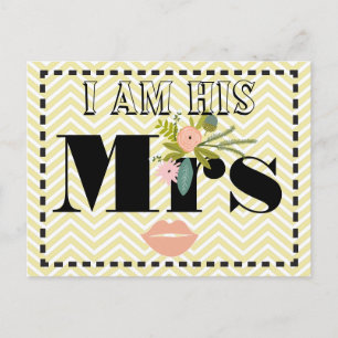 Flora and Fauna I am His Mrs Postcard