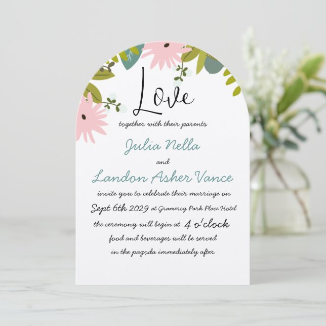 Flora and Fauna Invitation (Standing Front)