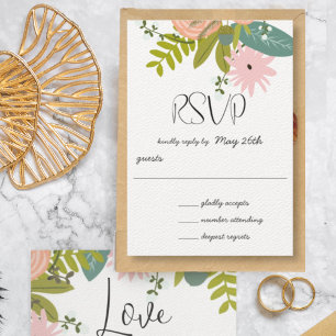 Flora and Fauna Invitation RSVP