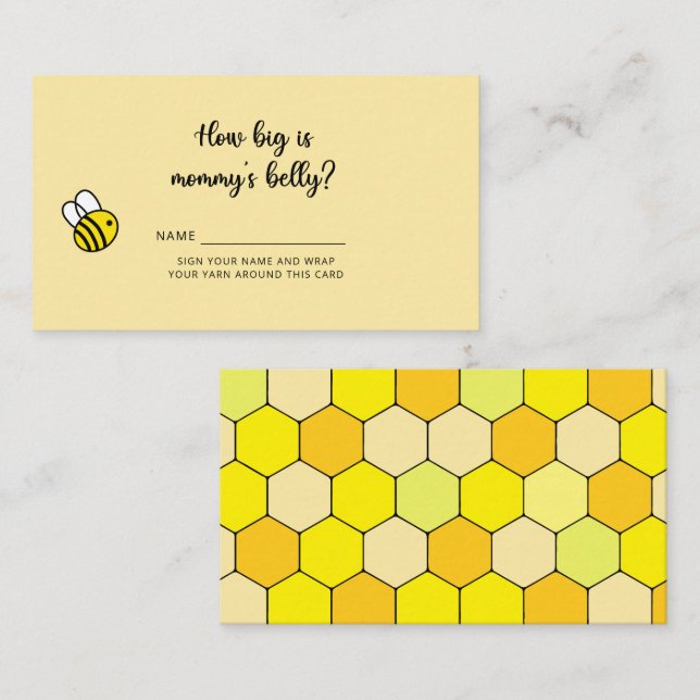 Flora Bee - how big is mummy's belly Enclosure Card (Front/Back)