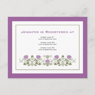 Flora Bee Registry Card