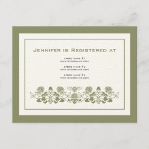 Flora Bee Registry Card