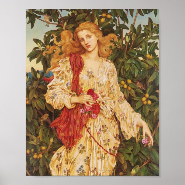 Flora | Evelyn De Morgan Poster (Front)