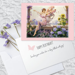 Flora Fantasy Fine Art Birthday Card